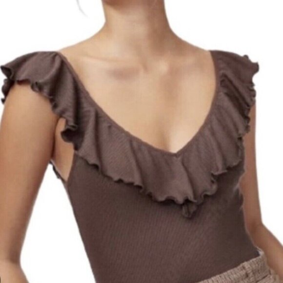 Aritzia Wilfred Danette Bodysuit Ruffle - Picture 10 of 11
